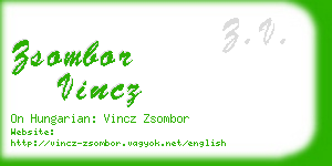 zsombor vincz business card